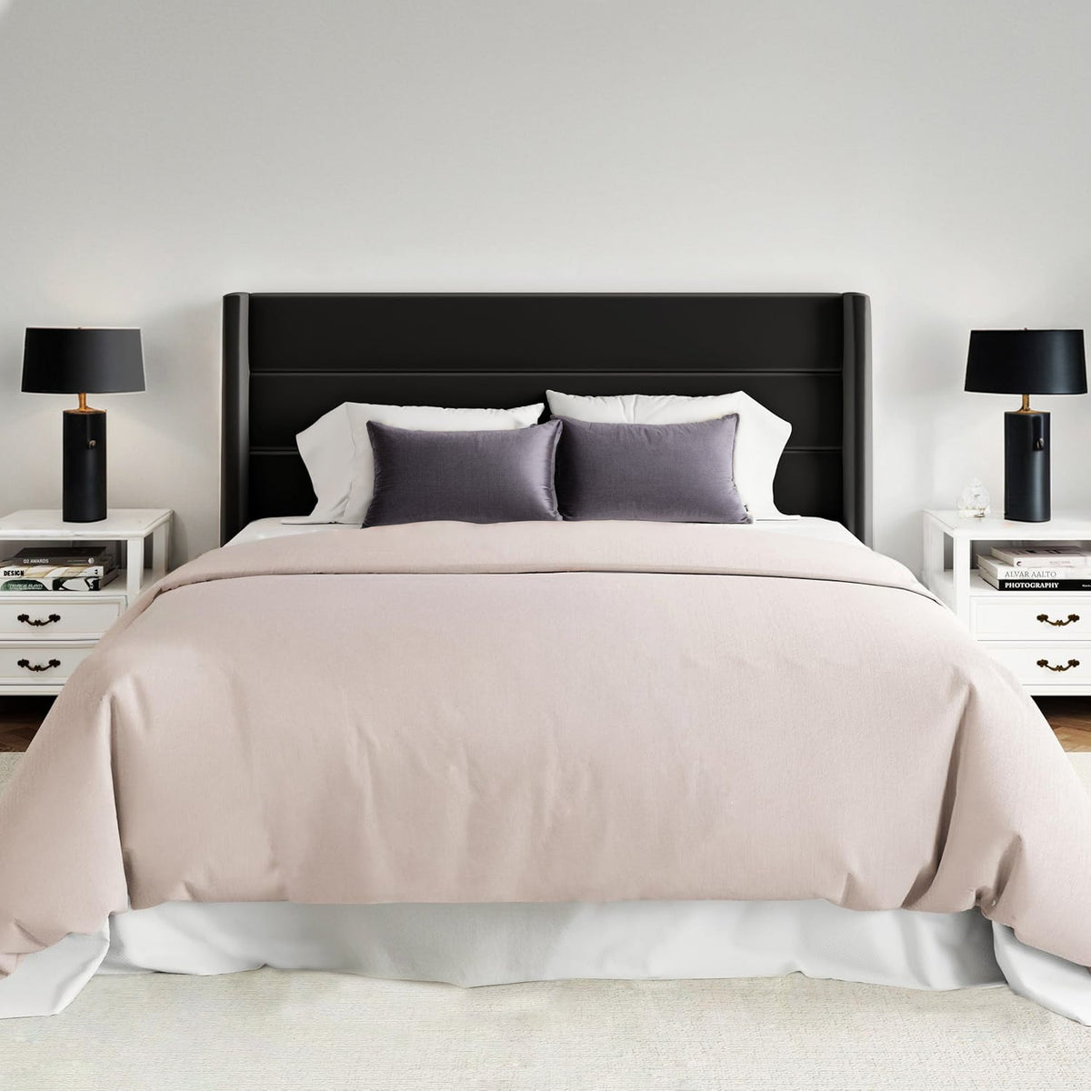 Velvet Lift-Up Storage Bed with Wingback Headboard