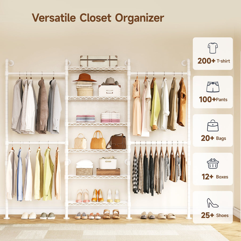 Wall Mounted Industrial Pipe Closet System