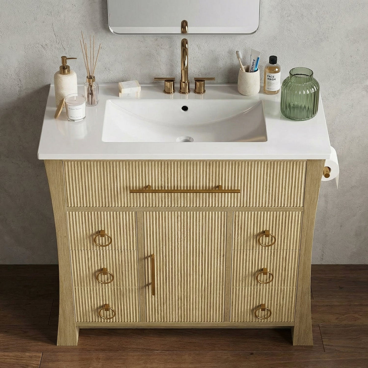 36 in Freestanding Farmhouse Bathroom Vanity