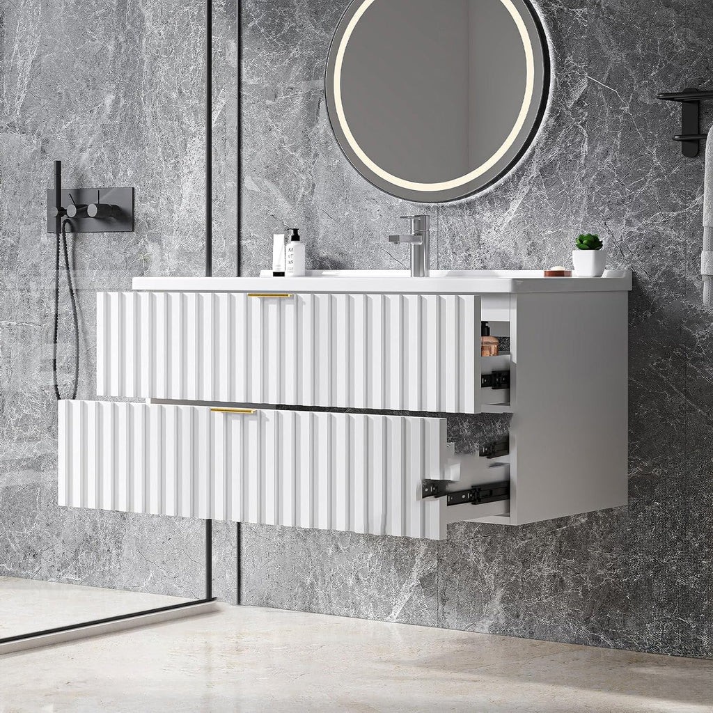 36 Inch Wall-Mounted Floating Bathroom Vanity