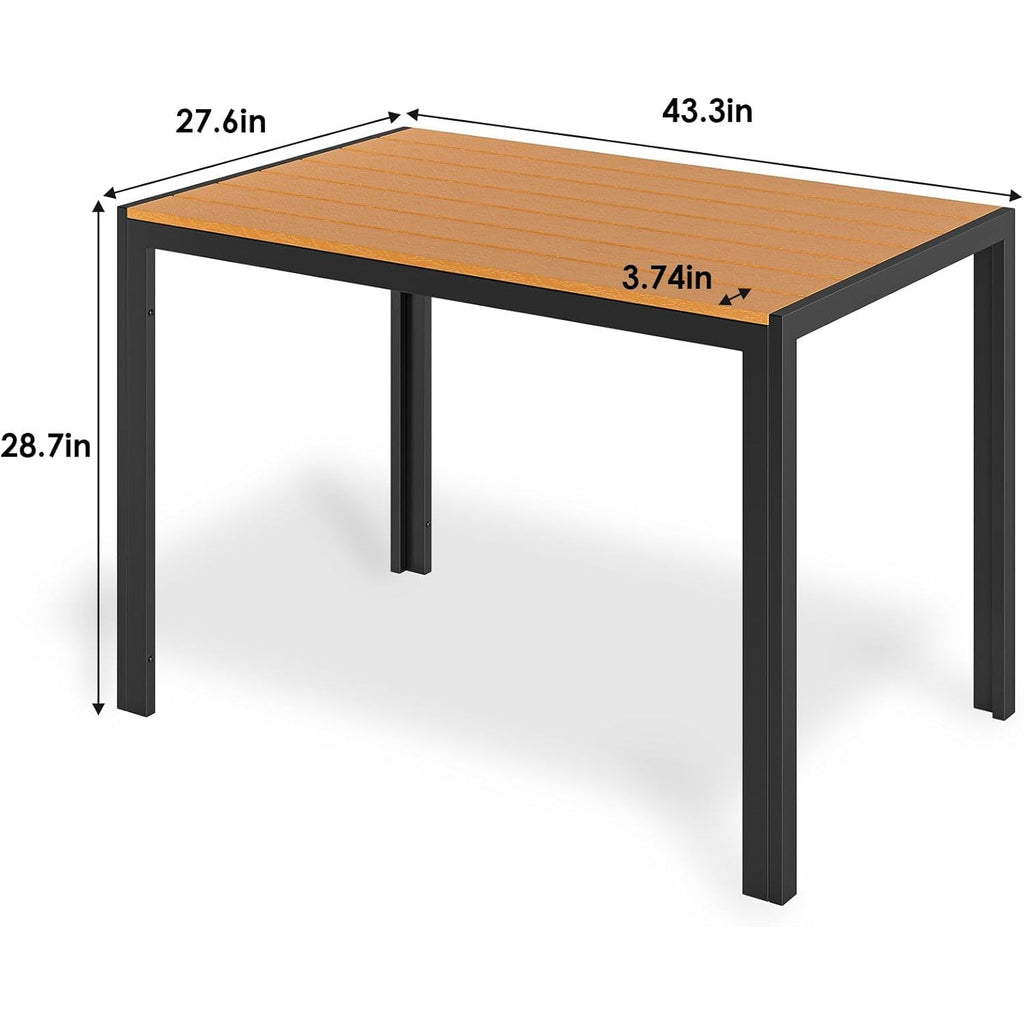 Rectangle Outdoor Dining Table, Seats 4 to 6