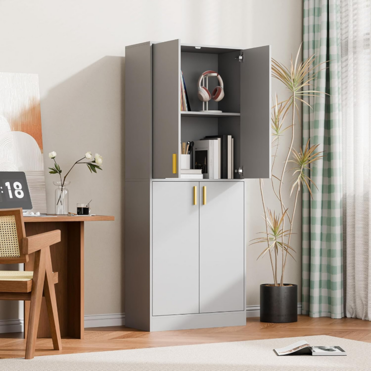 71 Inch Tall Kitchen Pantry Cabinet with Shelves