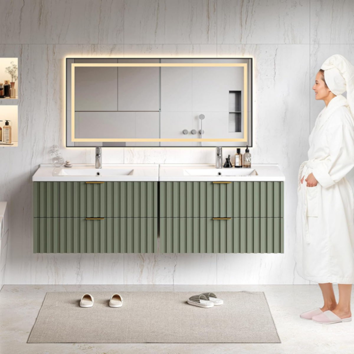 30 Inch Wall-Mounted Floating Bathroom Vanity
