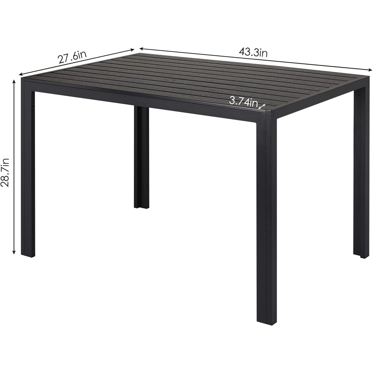 Rectangle Outdoor Dining Table, Seats 4 to 6