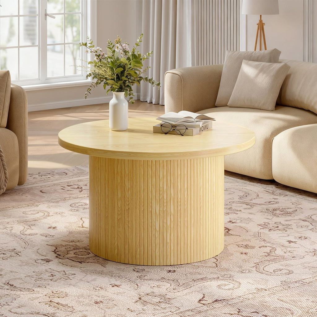 31.5 Inch Round Drum Coffee Table