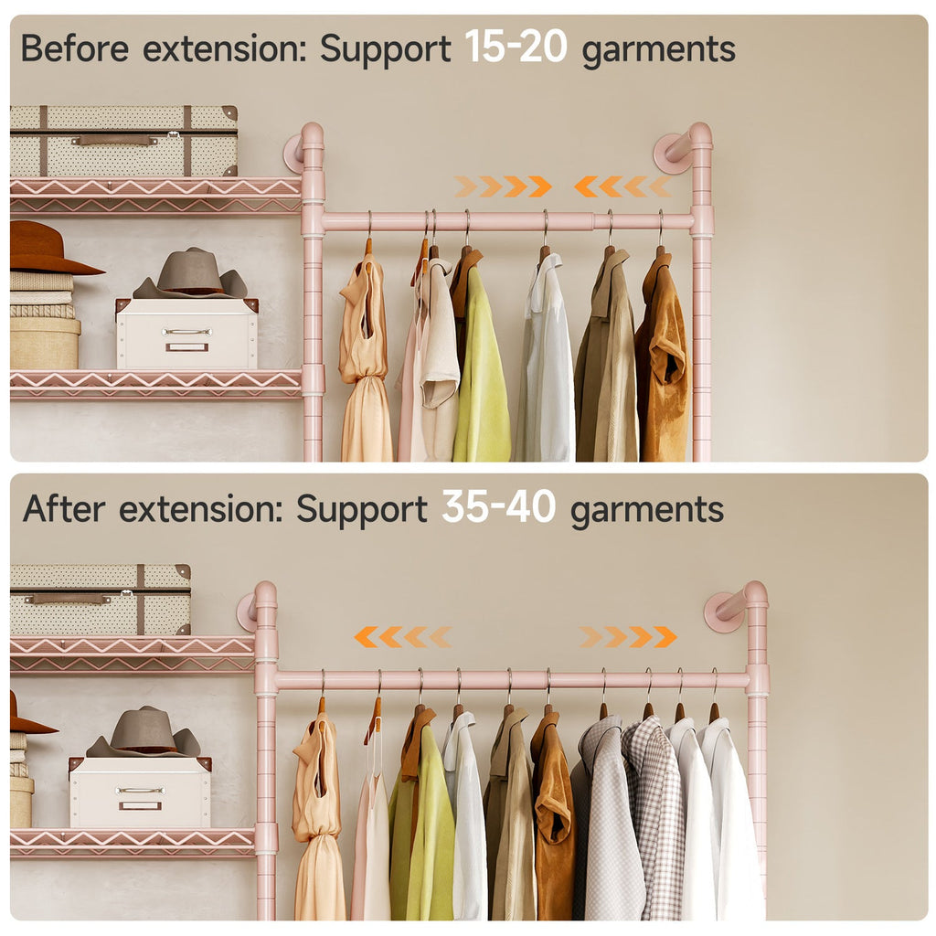 Wall Mounted Industrial Pipe Closet System