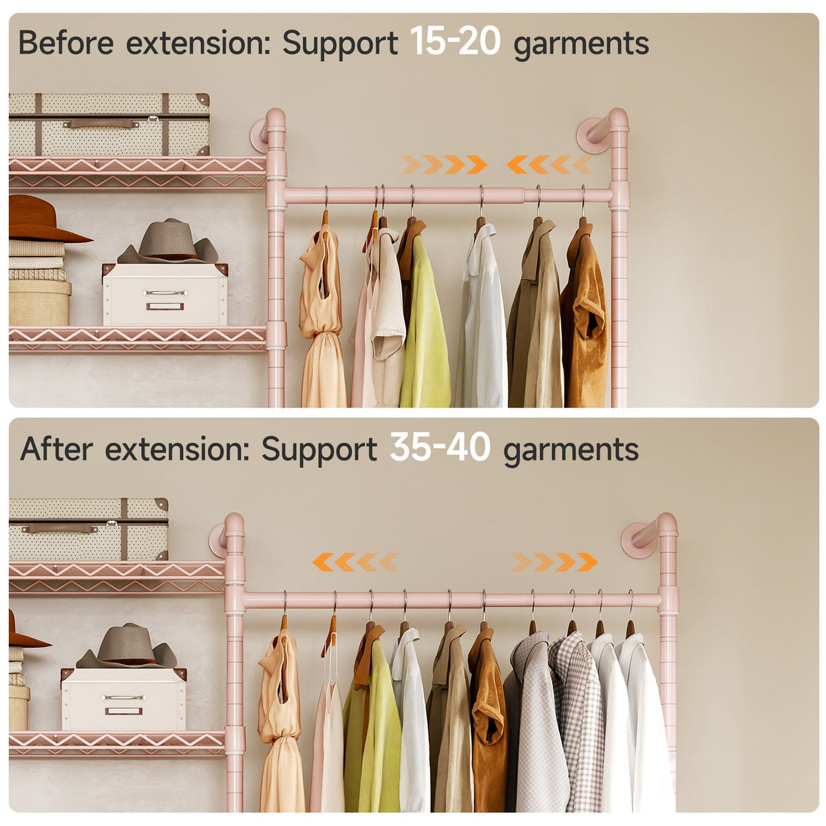 Wall Mounted Industrial Pipe Closet System