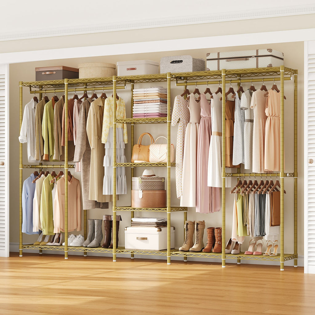 Heavy Duty Freestanding Closet Organizer with Wire Shelves