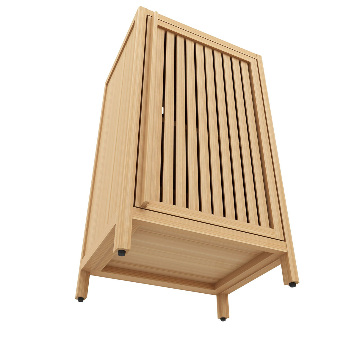 Bamboo Storage Cabinet with Door and Shelf, Natural