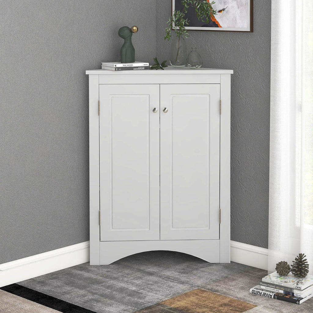 Triangle Bathroom Storage Cabinet, Adjustable Shelves