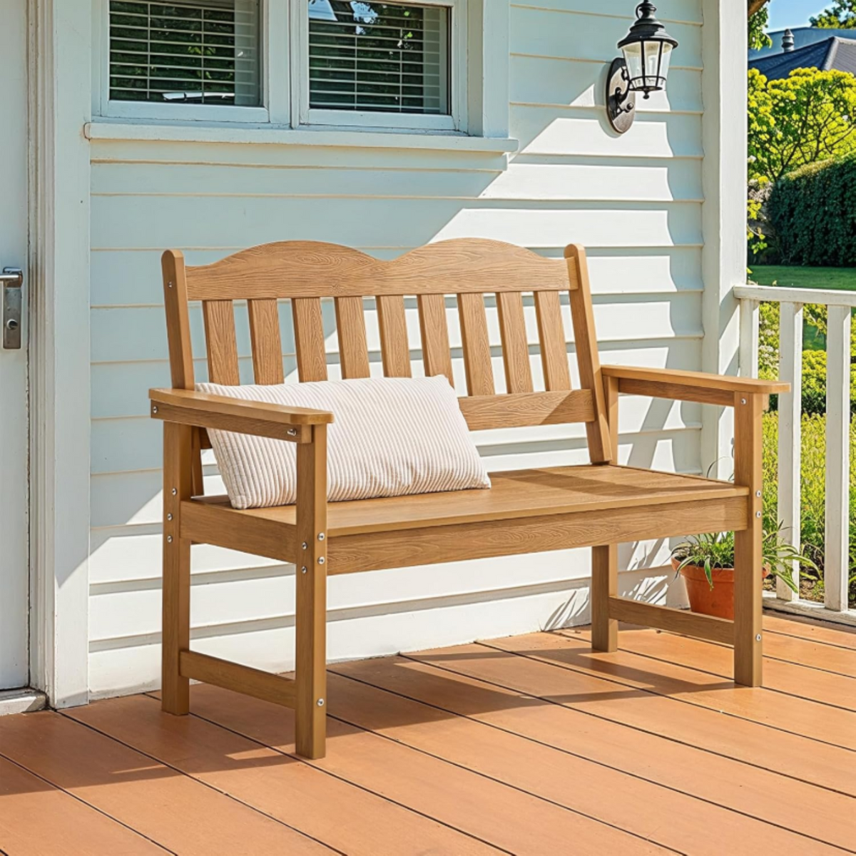 2-Person HDPS Outdoor Garden Bench, 800 lb