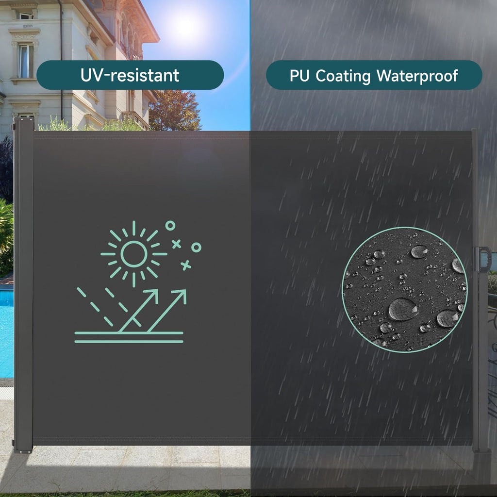 Retractable Side Awning Patio Privacy Screen