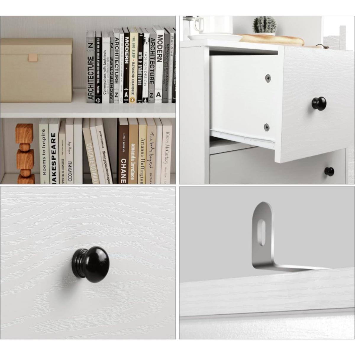 71-Inch Bookcase with Glass Doors and 5 Shelves