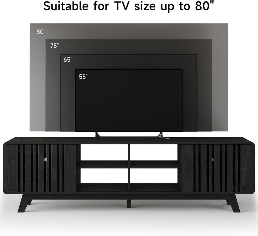 63 or 70 Inch TV Stand with Sliding Grille Doors