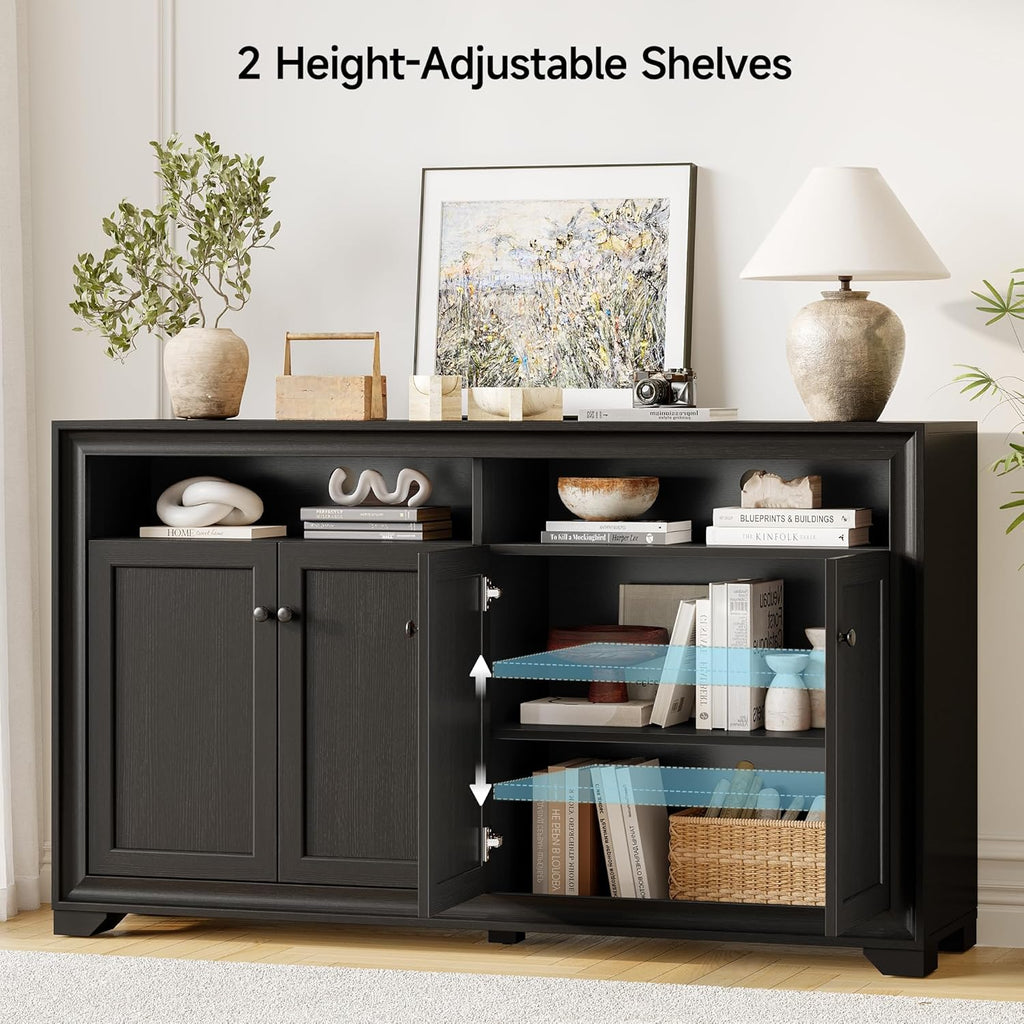 60 Inch Buffet Cabinet Sideboard with 4 Doors