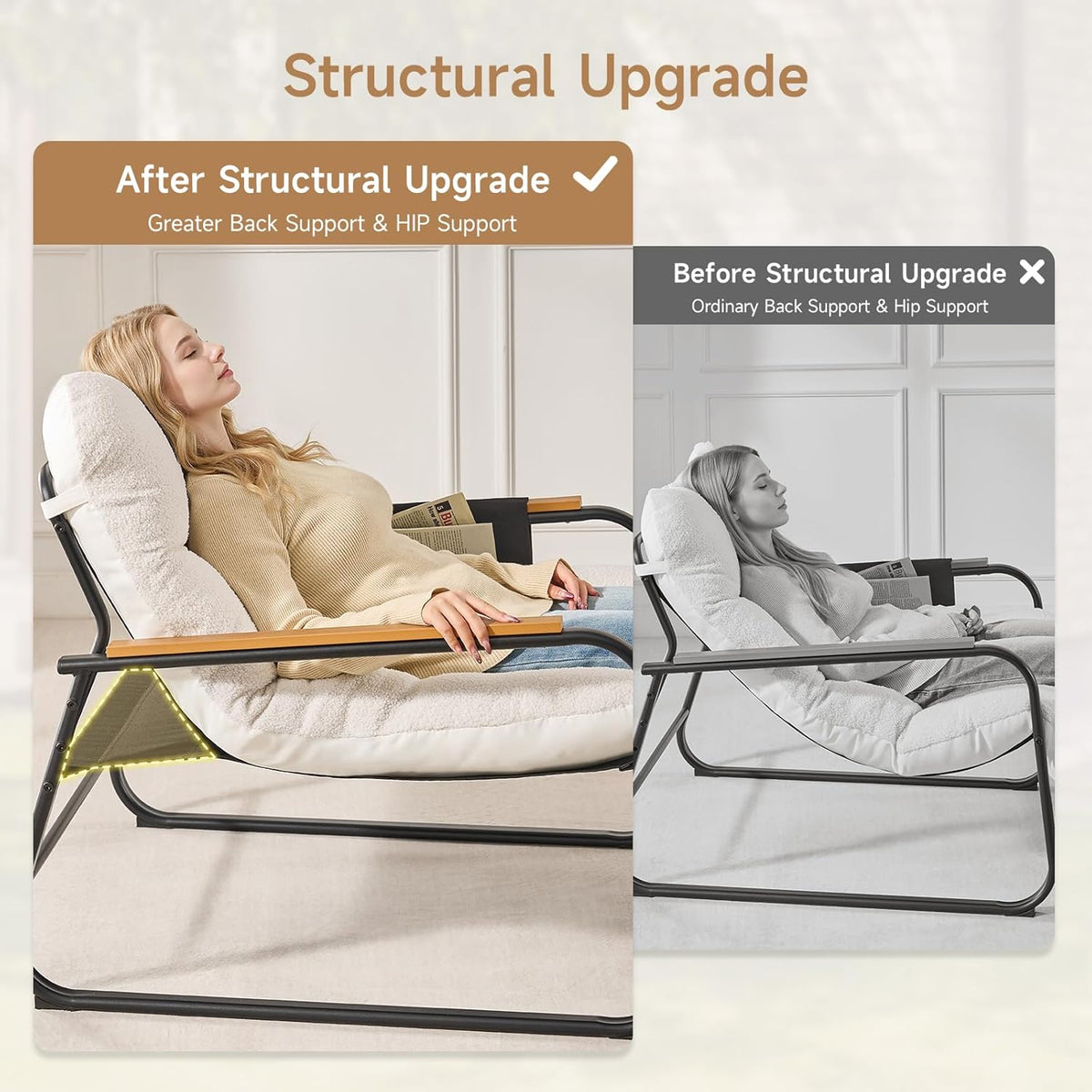 Oversized Accent Chair with Ottoman and Side Pocket