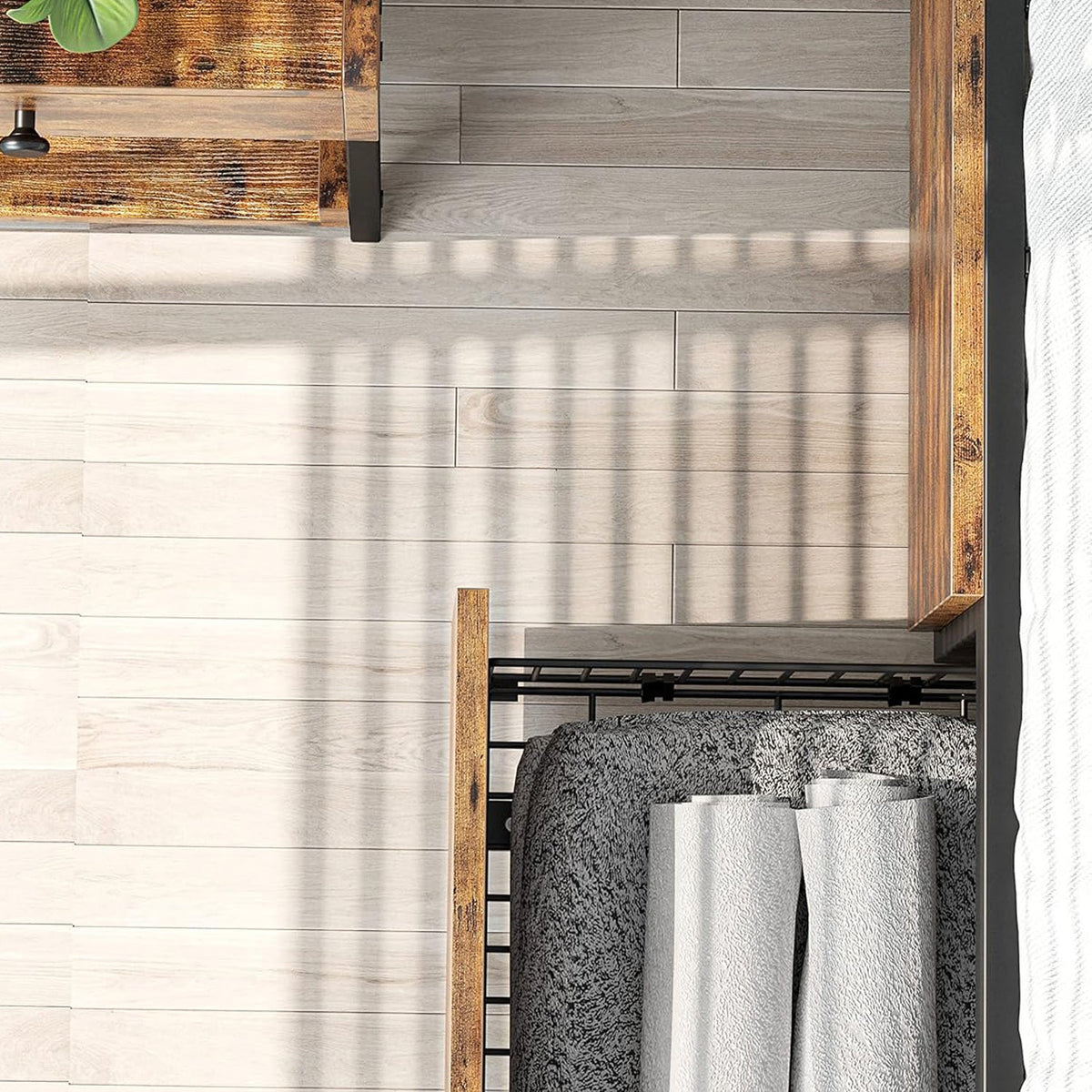 Queen or King Bed Frame with 4 Storage Drawers