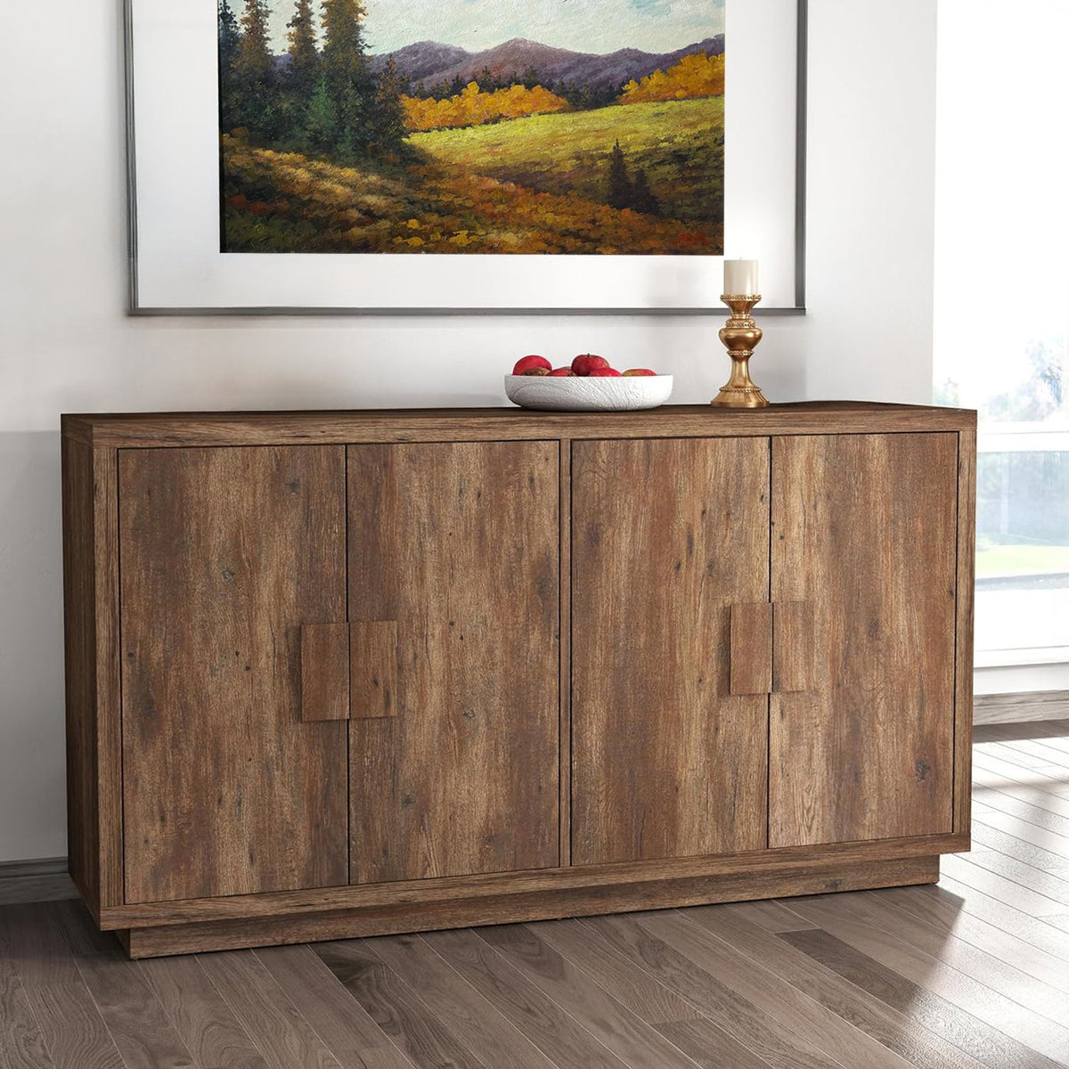 63" Sideboard Cabinet with Storage and Doors