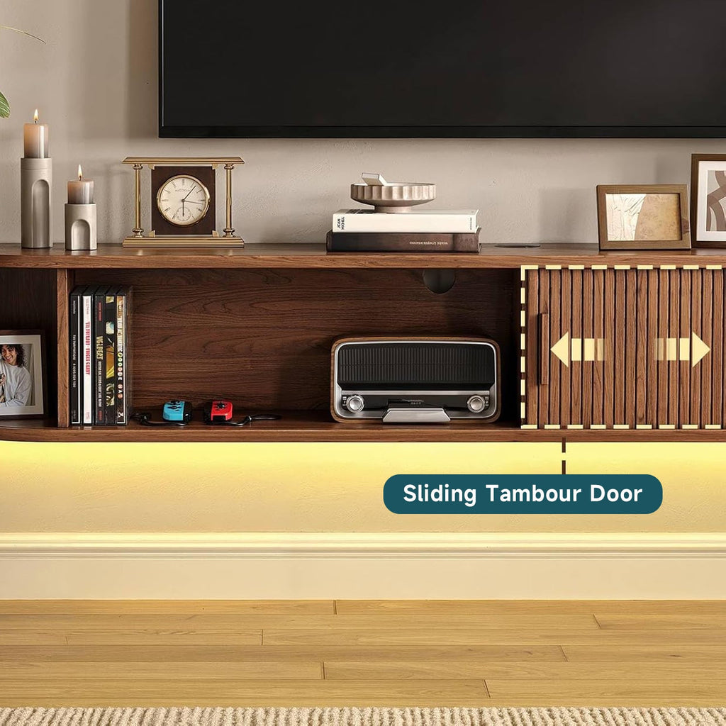 71 in Floating TV Stand with LED Lights