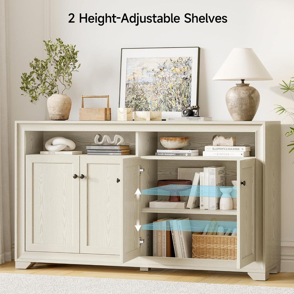 60 Inch Buffet Cabinet Sideboard with 4 Doors