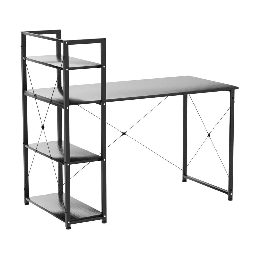 47 Inch Computer Desk with Reversible Bookshelf