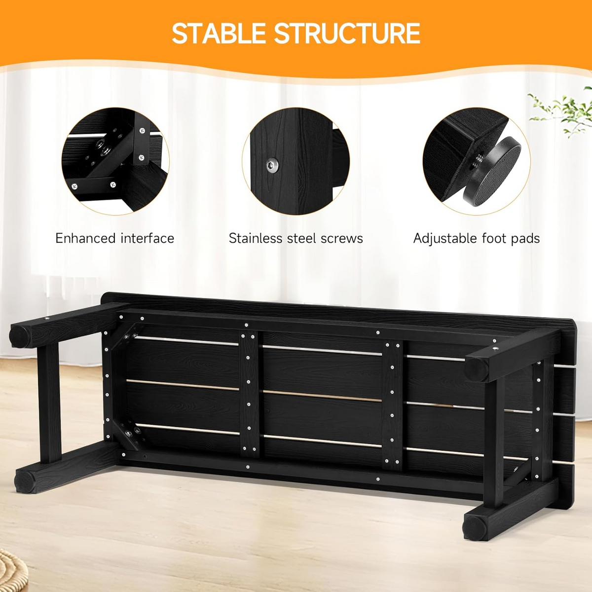 HDPS Outdoor Patio and Garden Bench