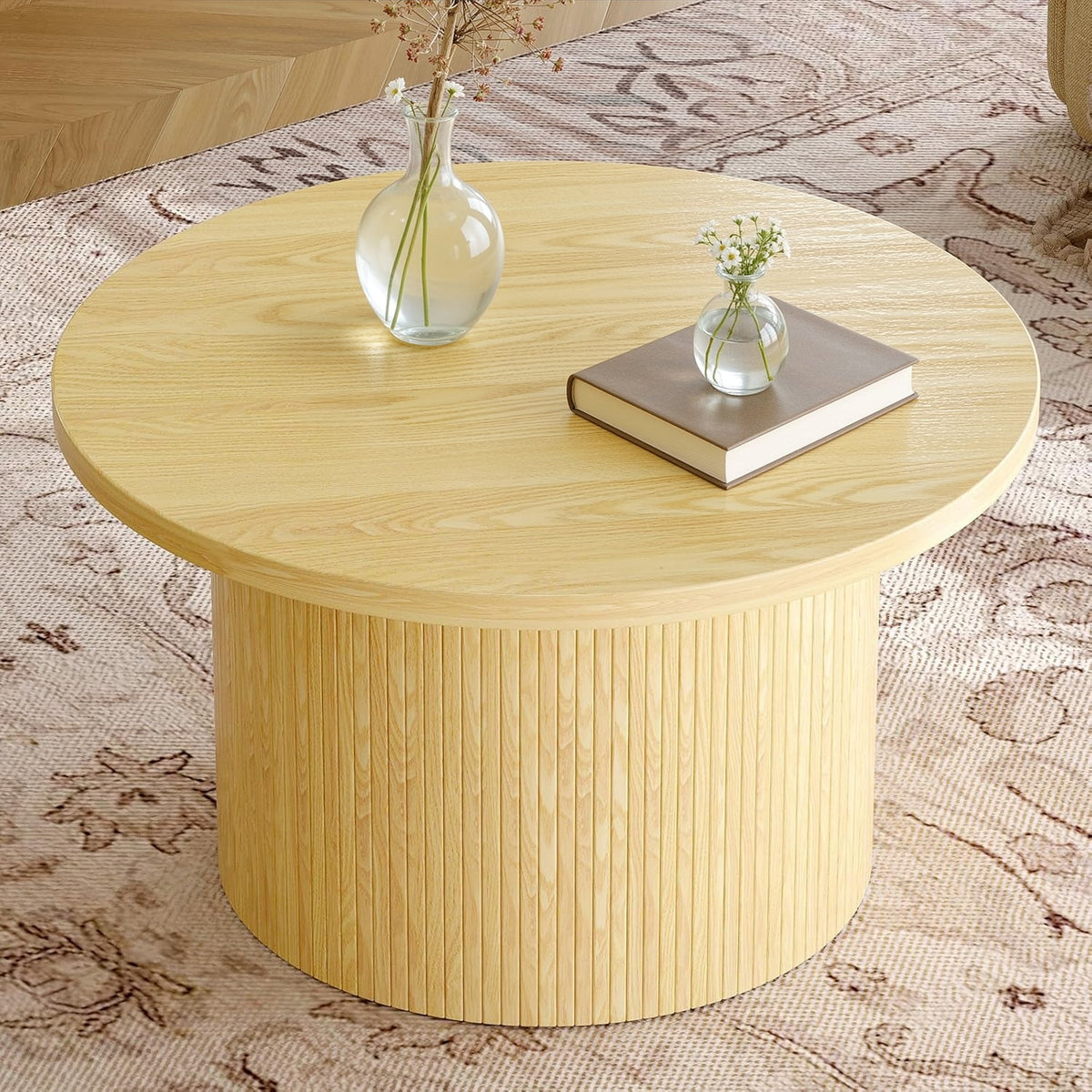31.5 Inch Round Drum Coffee Table