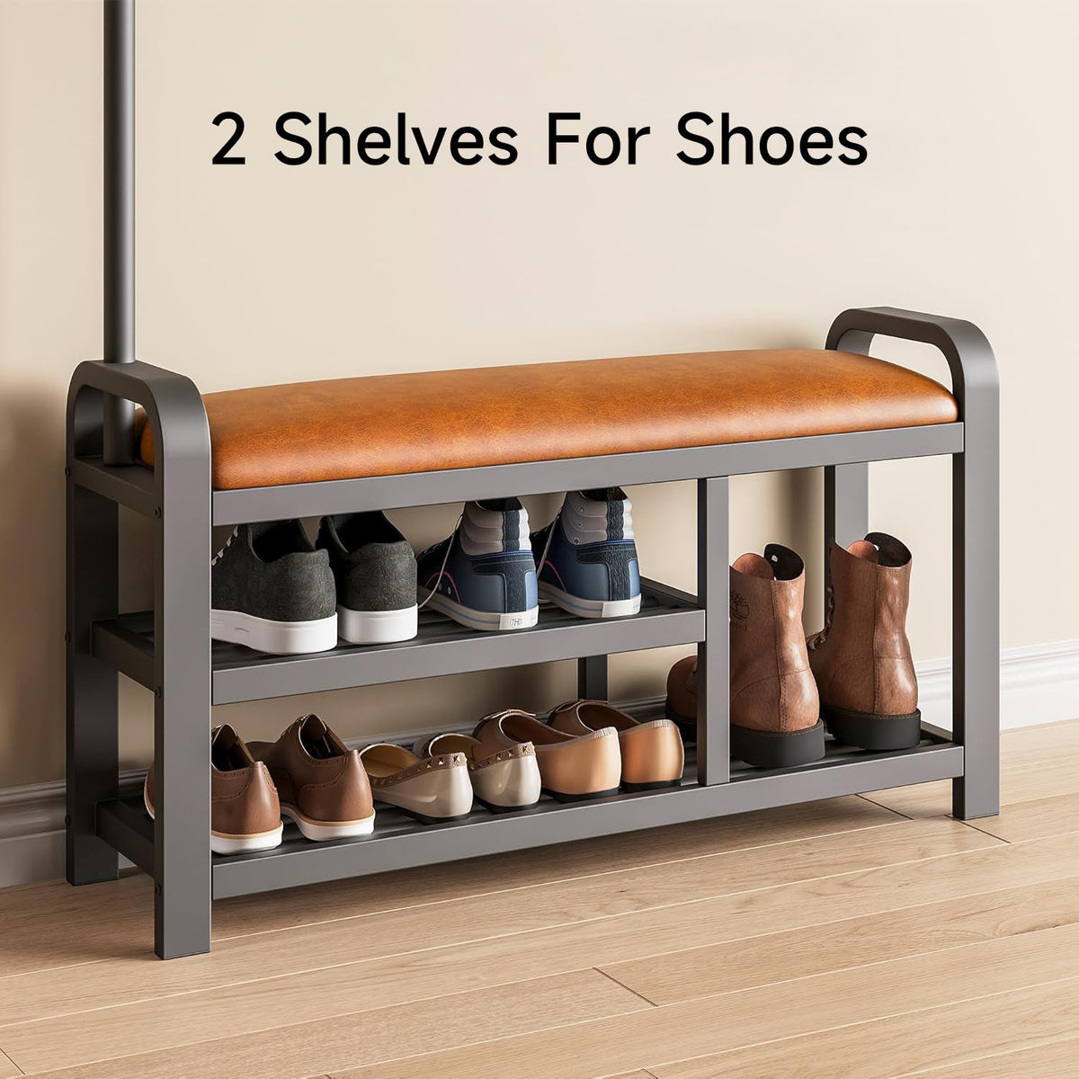 Hall Tree with Shoe Storage Bench and Coat Rack