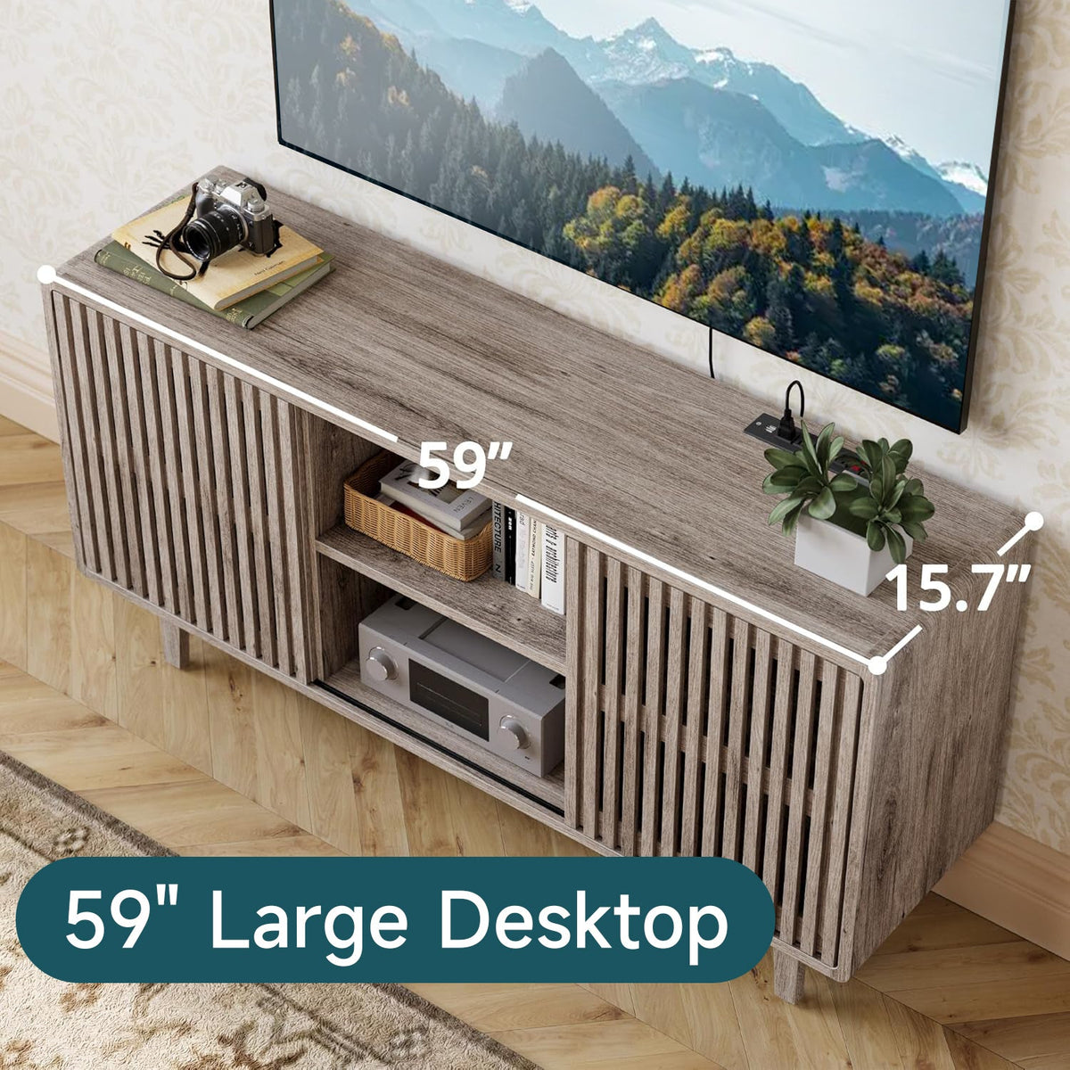 30 Inch Tall TV Stand for 55 to 65 Inch TVs