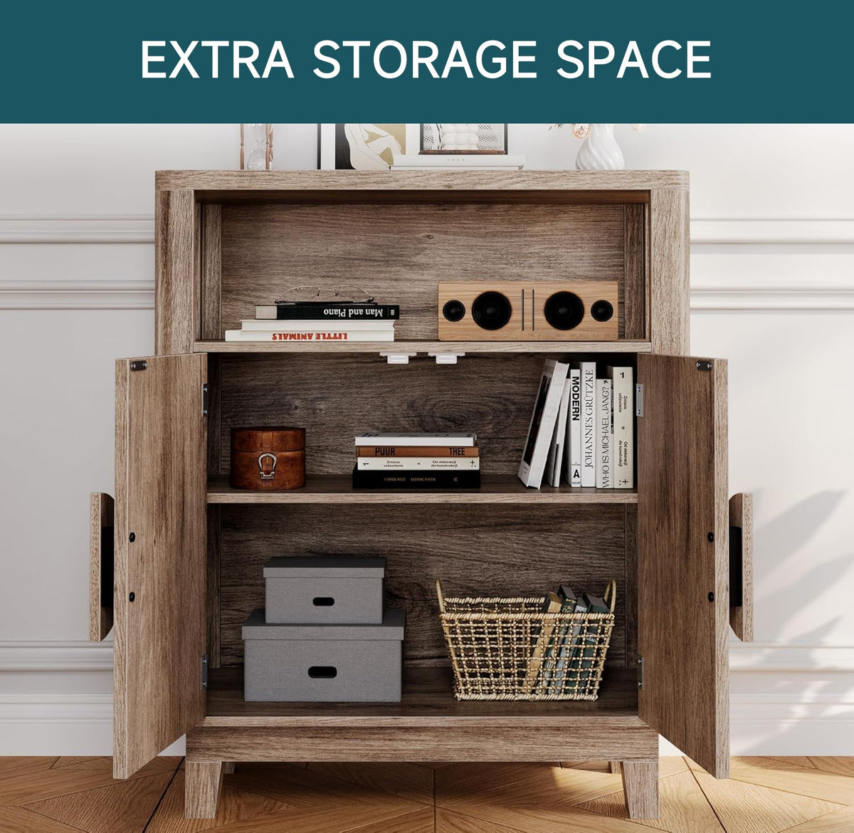 Farmhouse Storage Cabinet Sideboard and Coffee Bar