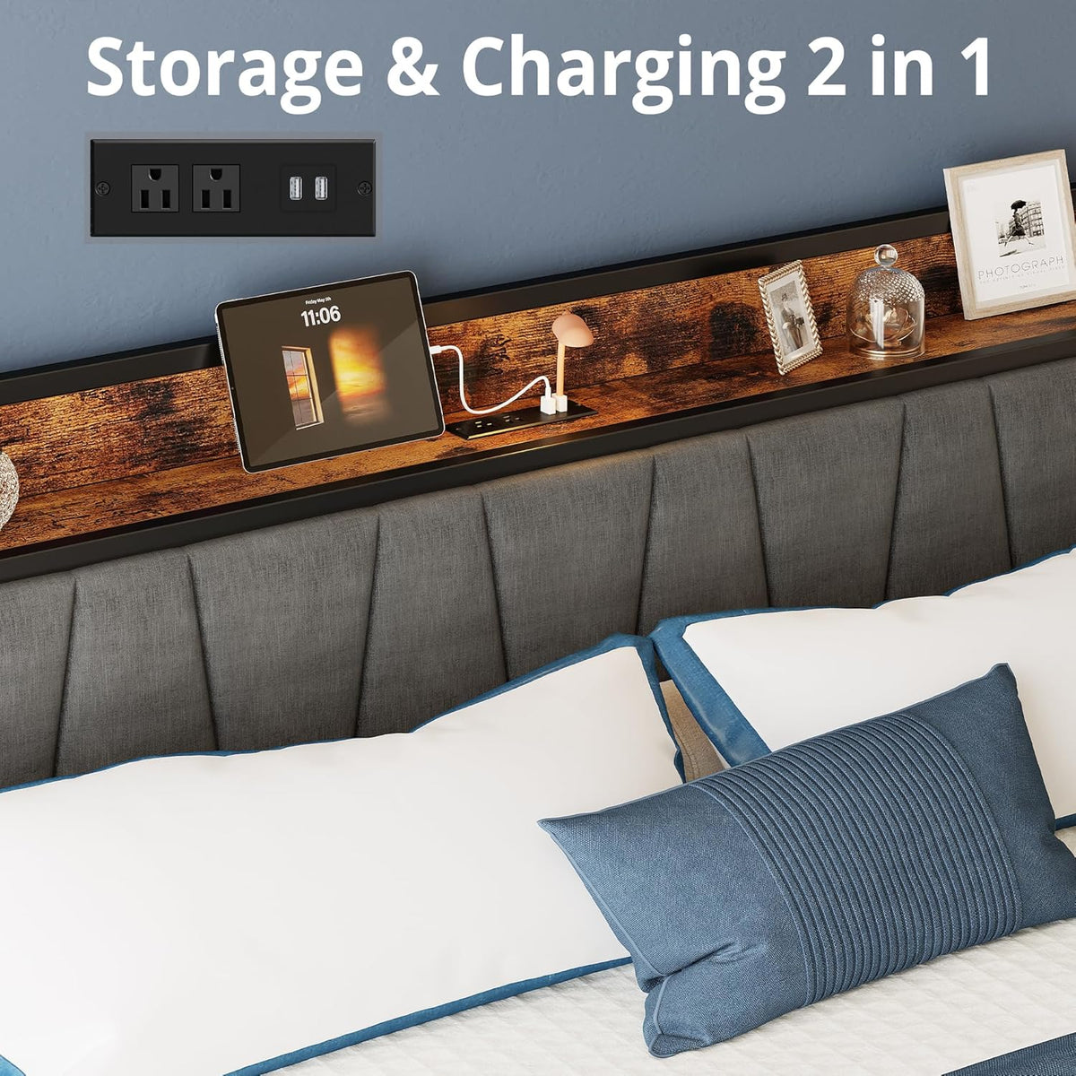 California King Platform Bed with Storage Drawers