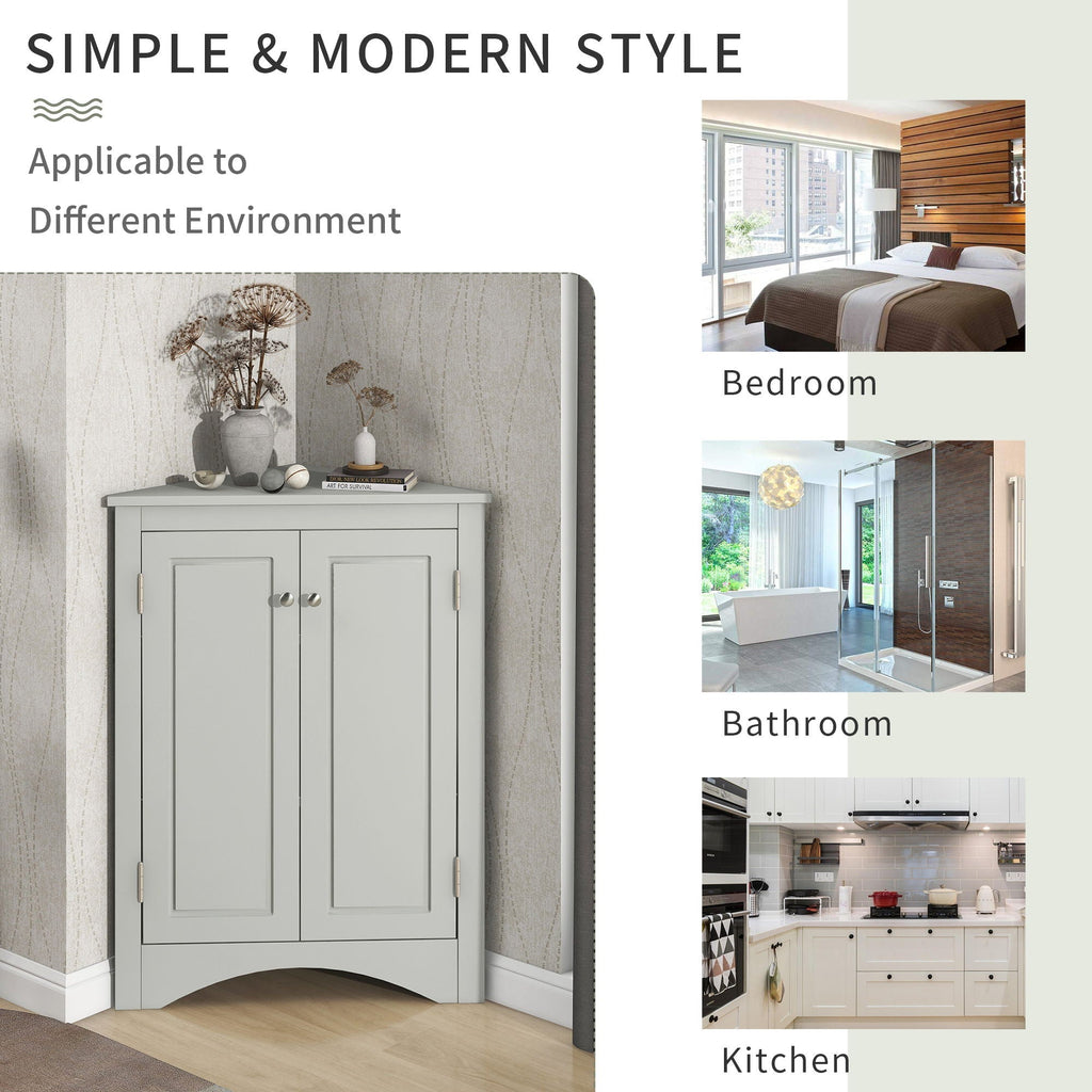 Triangle Bathroom Storage Cabinet, Adjustable Shelves