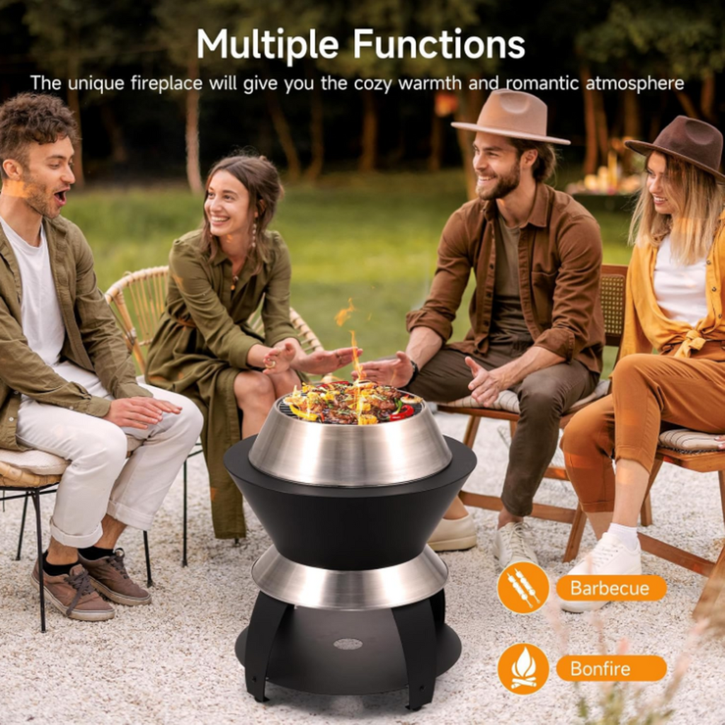 Stainless Steel Smokeless Wood Burning Fire Pit
