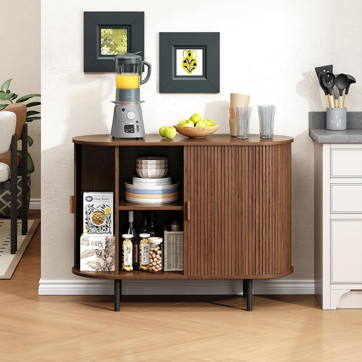 40 Inch Sideboard Buffet Cabinet with Sliding Door
