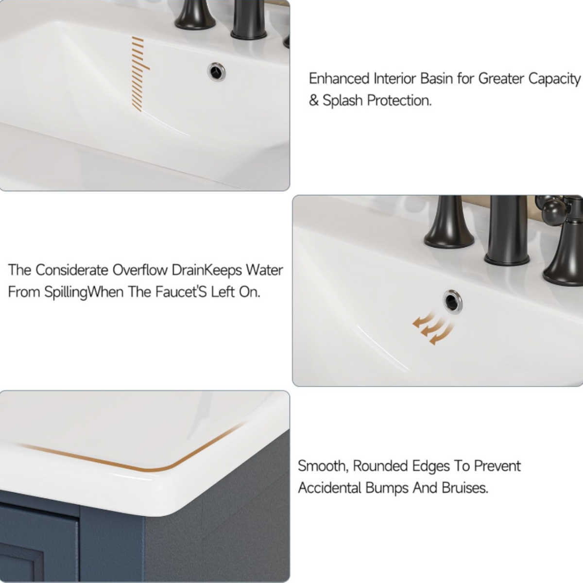 30 Inch Bathroom Vanity with Sink and Soft-Close Doors
