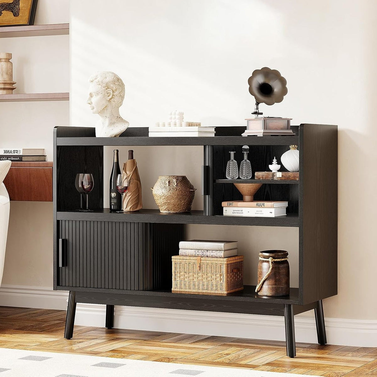 43-Inch Sideboard Buffet with Built-In Power Station