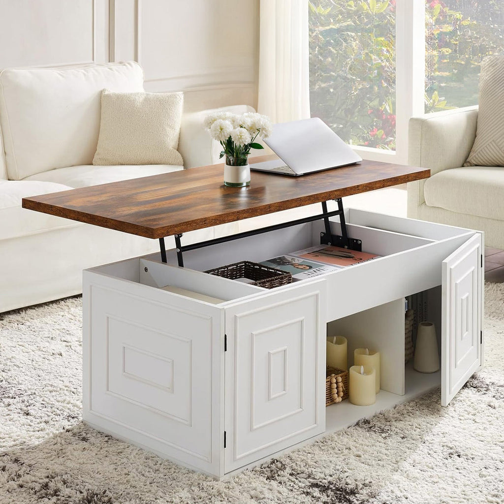 48 Inch Farmhouse Lift Top Coffee Table with Storage