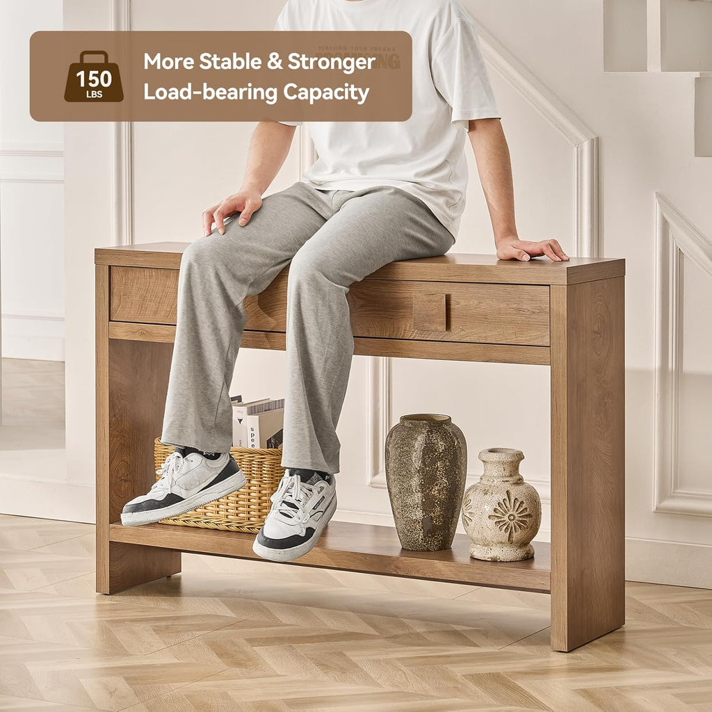 47 Inch Narrow Console Table with Drawers