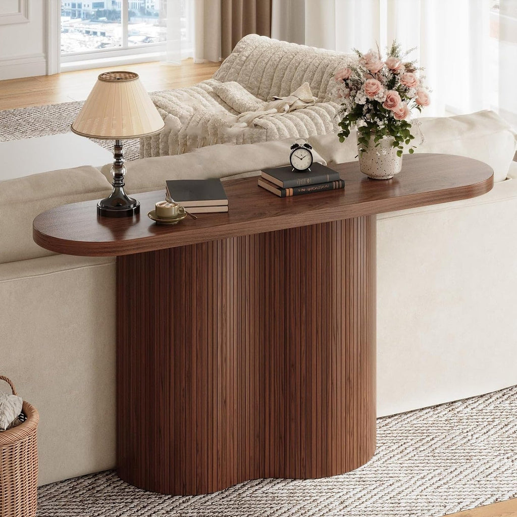 57 Inch Tambour Entryway Console Table