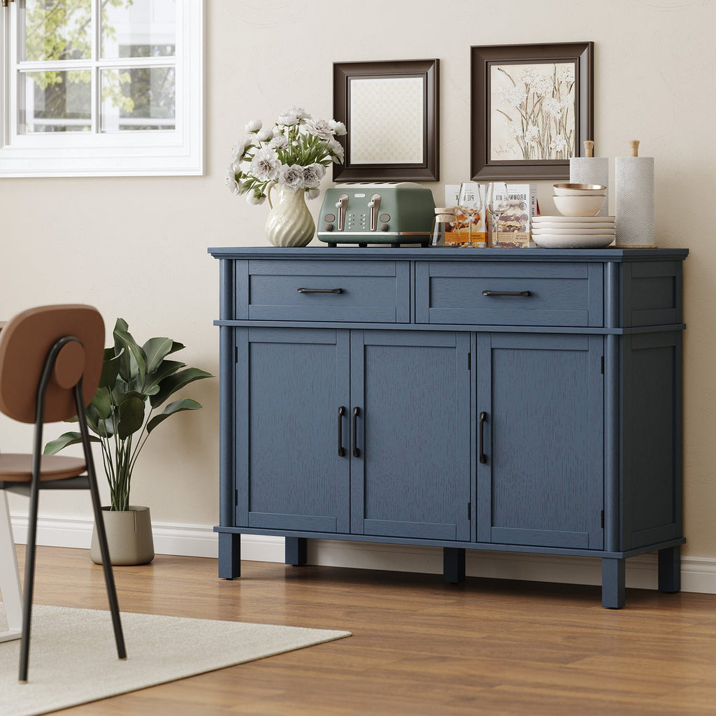 Wood Buffet Sideboard with 2 Drawers and 3 Doors