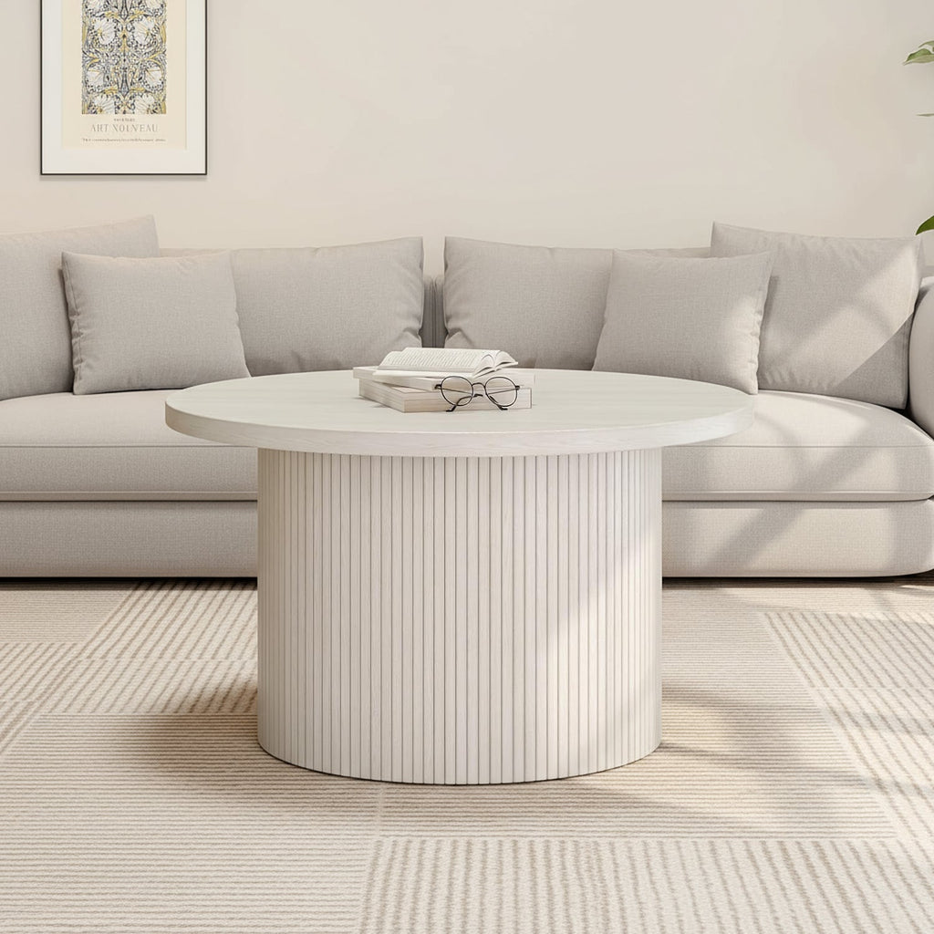 31.5 Inch Round Drum Coffee Table