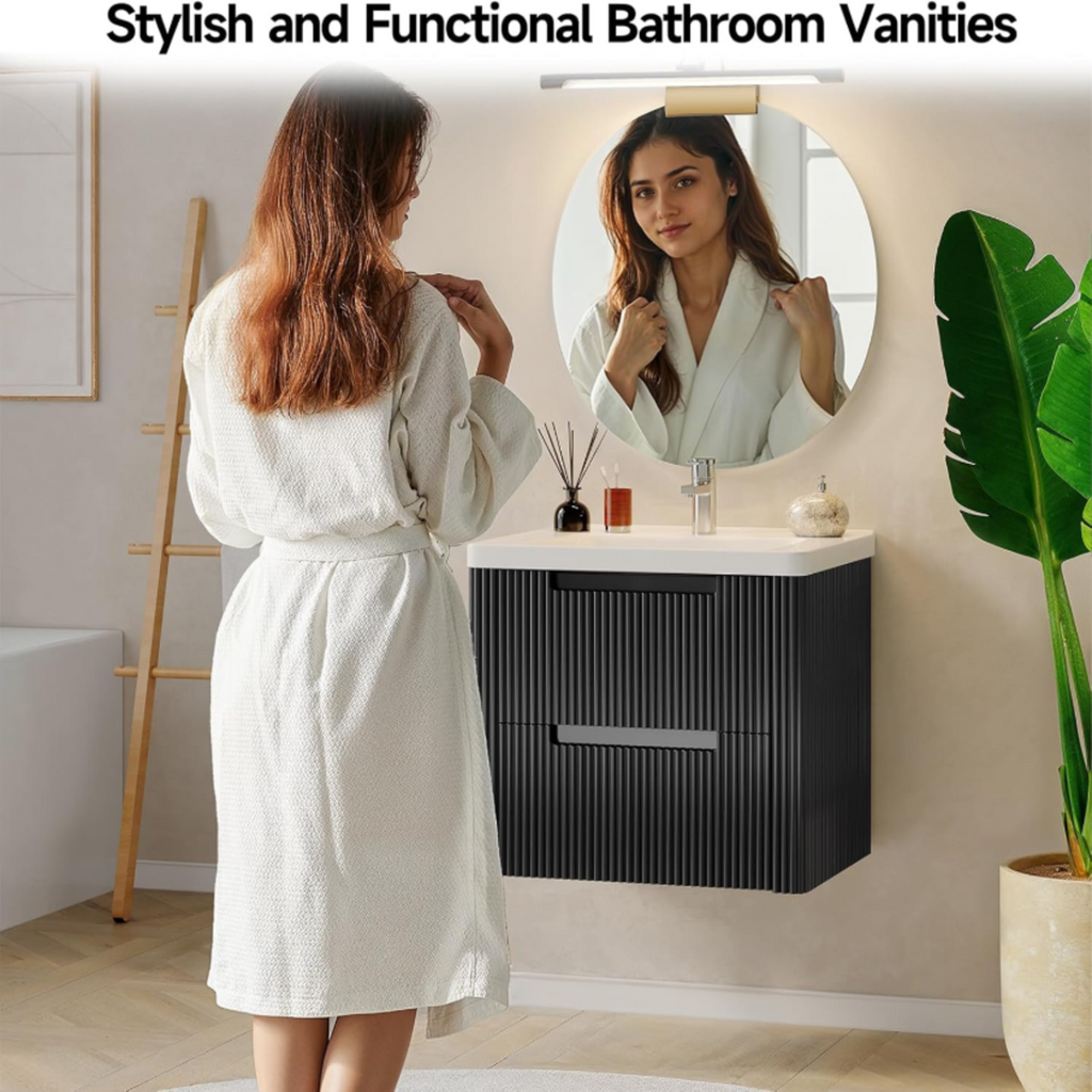 24-Inch Small Floating Bathroom Vanity with Sink