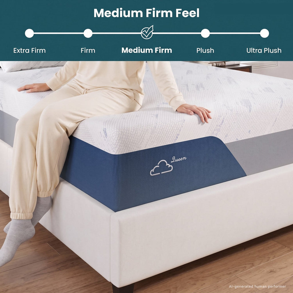 10 Inch Memory Foam Mattress with Cooling Ice Silk Cover
