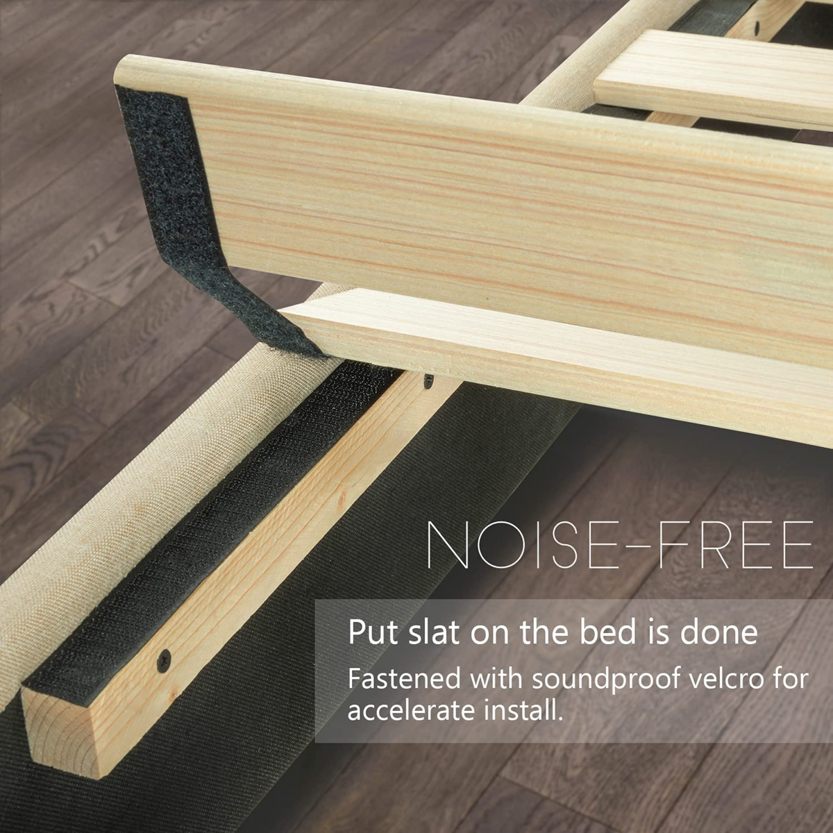 Upholstered Bed Frame with Adjustable Headboard