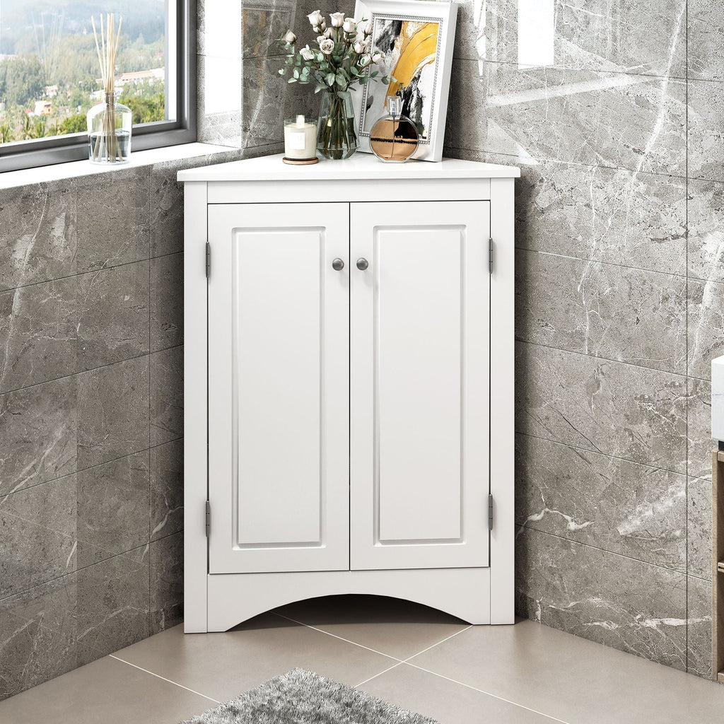 Triangle Bathroom Storage Cabinet, Adjustable Shelves