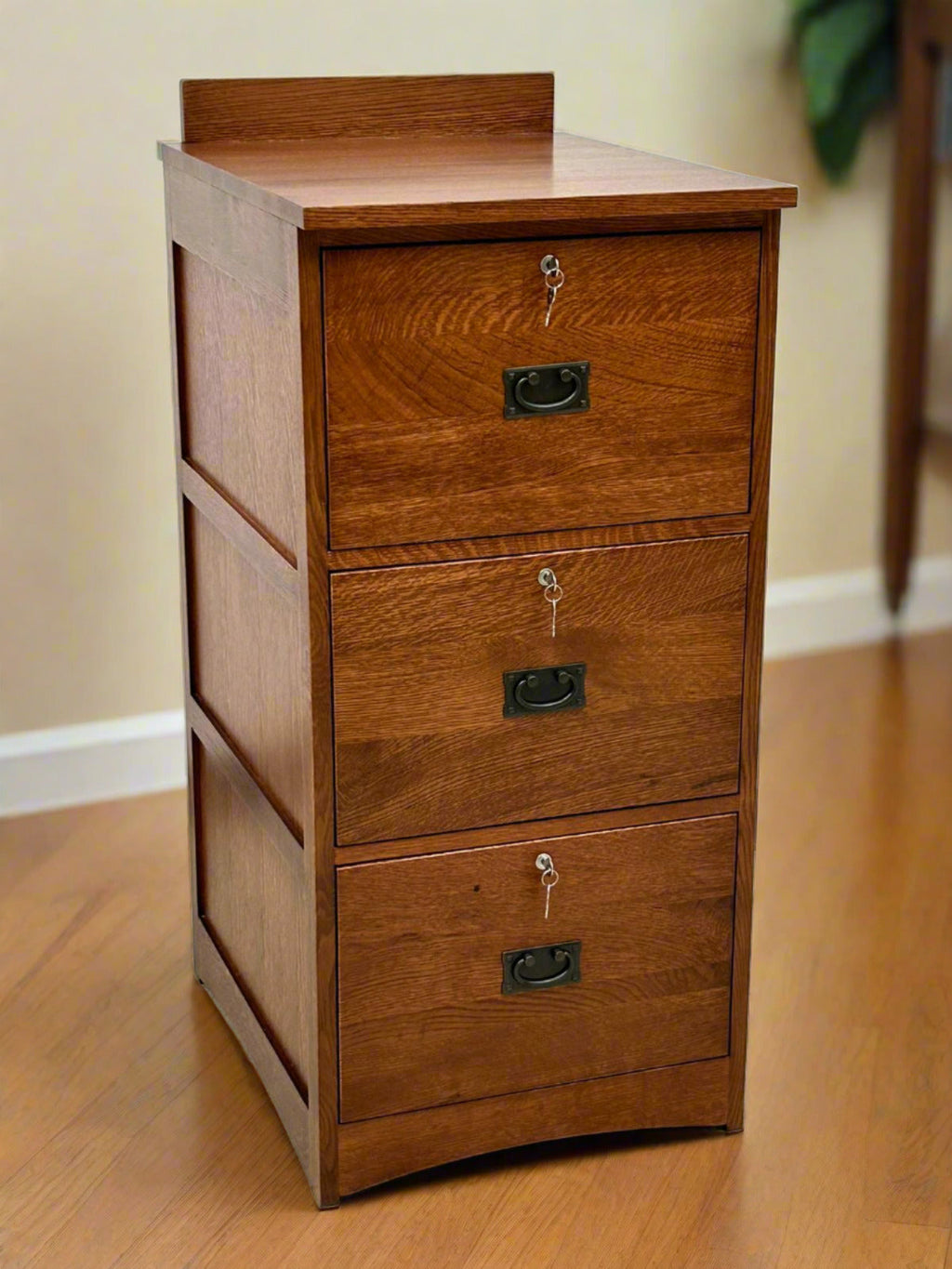 Mission Solid Oak 3-Drawer File Cabinet