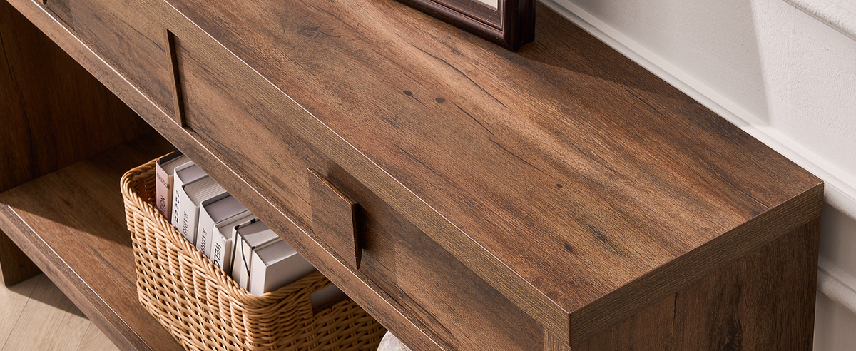 55 Inch Narrow Console Table with Drawers
