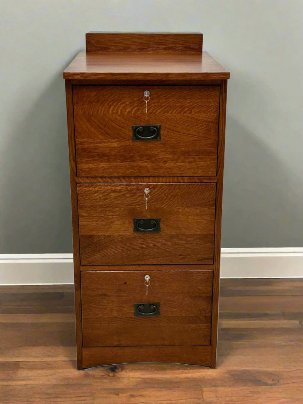 Mission Solid Oak 3-Drawer File Cabinet