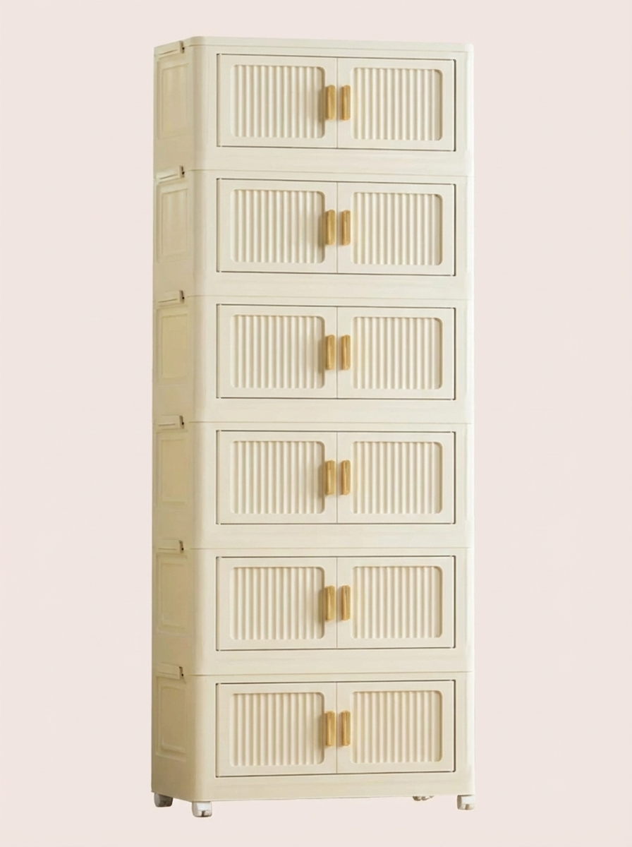Foldable Rolling Storage Cabinet