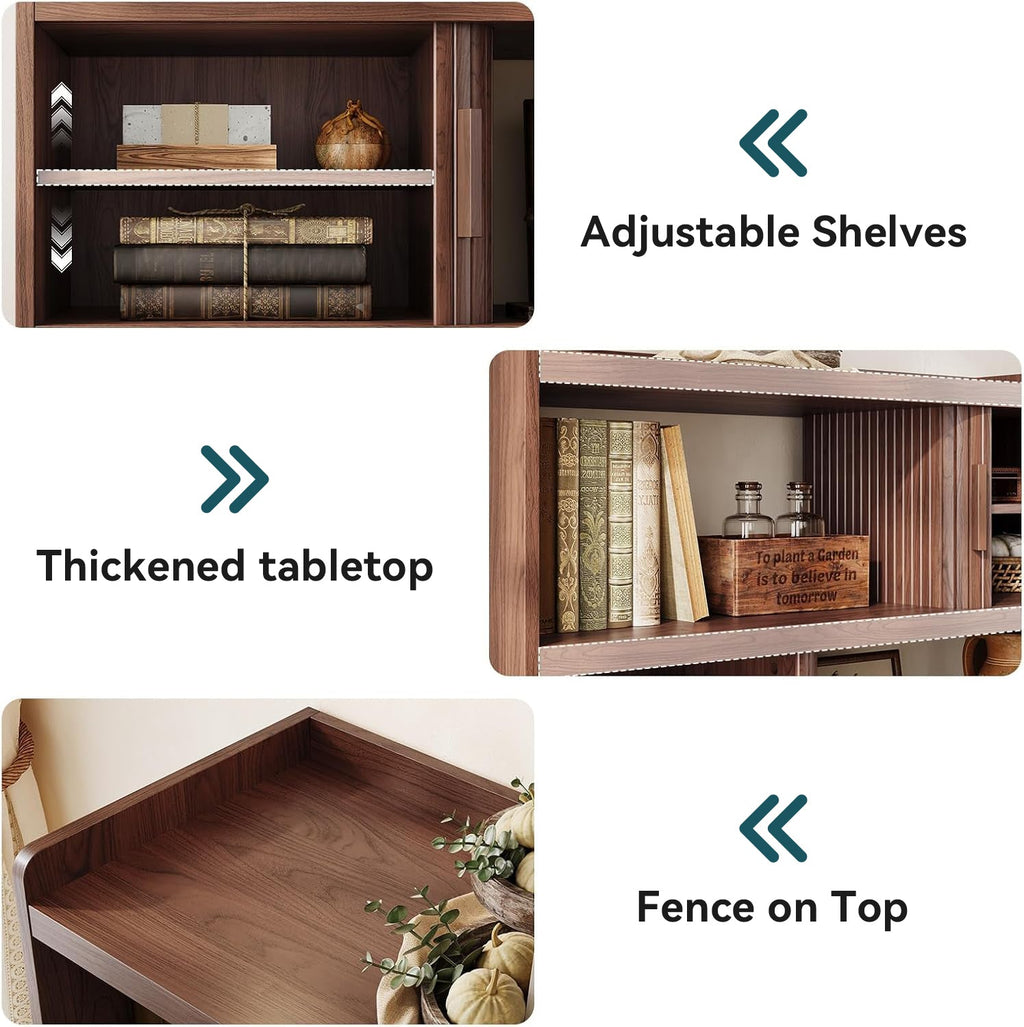 43-Inch Sideboard Buffet with Built-In Power Station
